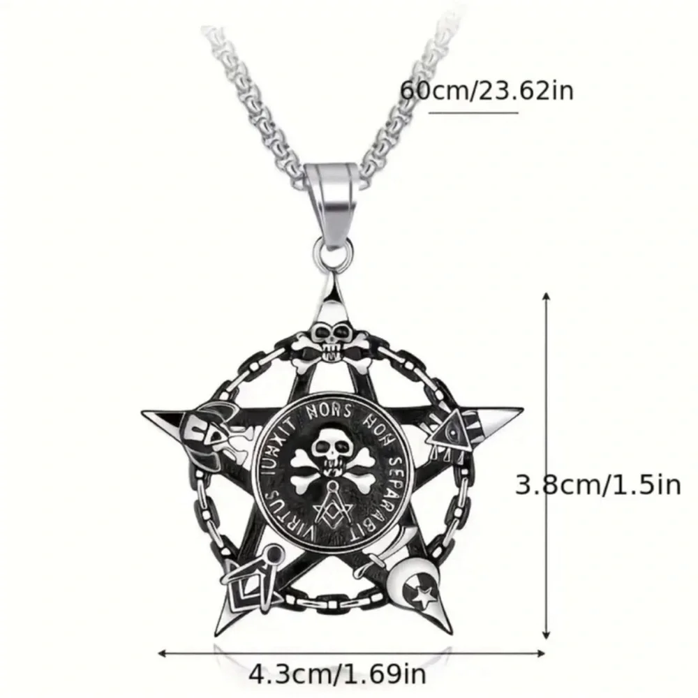 Japanese AnimeCore One Piece Pirate Skull Pendant Necklace Gothic Grunge Punk